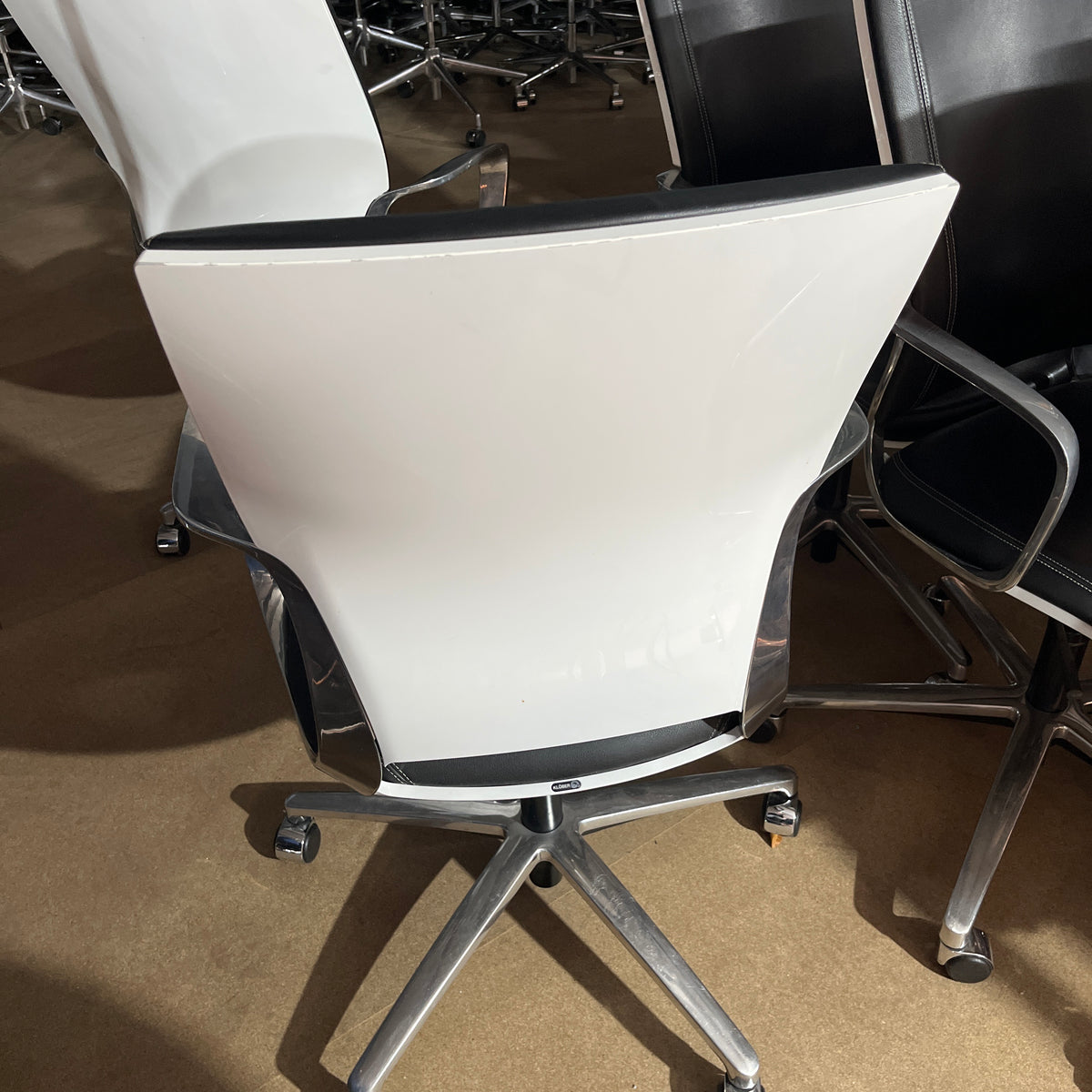 Klöber vergaderstoelen | zwart/wit | leer