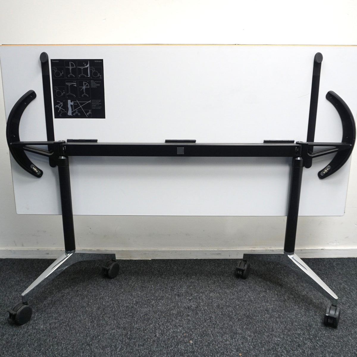 Wilkhahn Timetable Klaptafel | Verrijdbaar | 140 x 70 cm