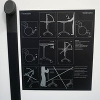 Wilkhahn Timetable Klaptafel | Verrijdbaar | 140 x 70 cm