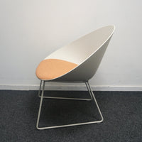 Arper Adell Lounge Chair Design Fauteuil | Beige / Oranje