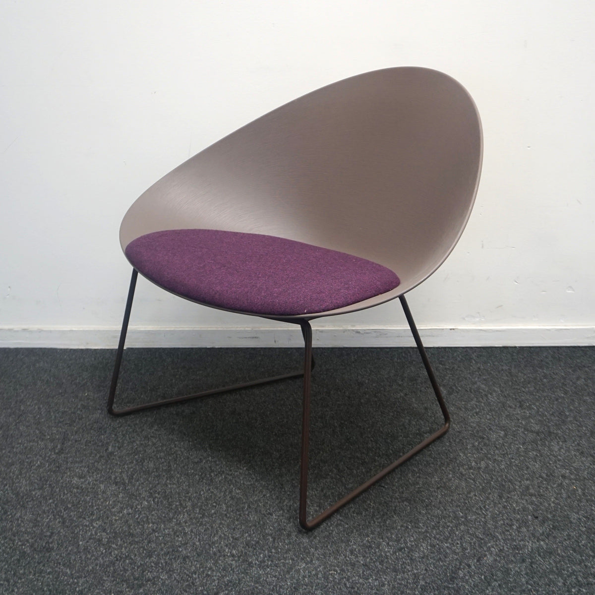 Arper Adell Lounge Chair Design Fauteuil | Bruin / Paars