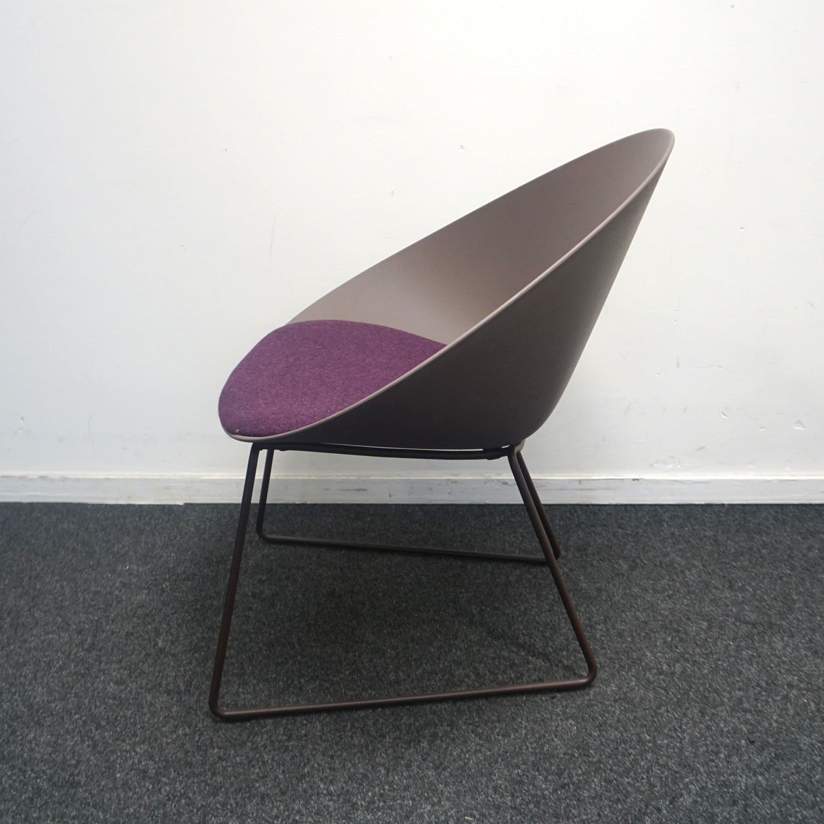 Arper Adell Lounge Chair Design Fauteuil | Bruin / Paars