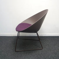 Arper Adell Lounge Chair Design Fauteuil | Bruin / Paars