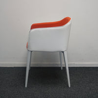 Pedrali Laja 885 Design Stoel | Wit / Oranje
