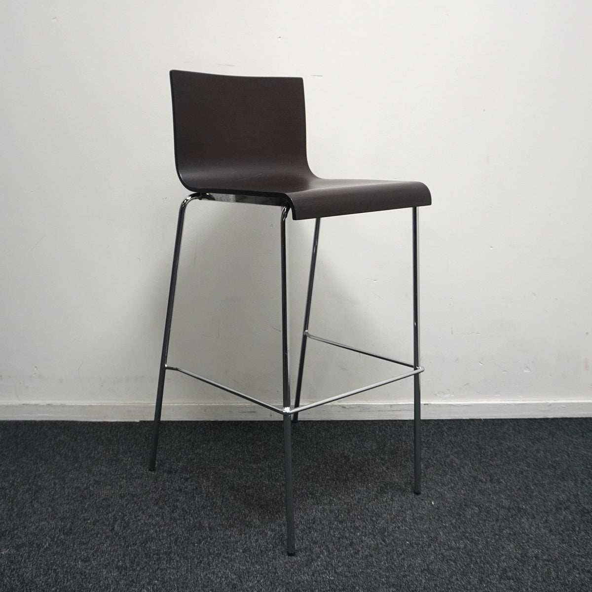 Pedrali Kuadra 1116 Design Barkruk | Hout | Zithoogte 77 cm
