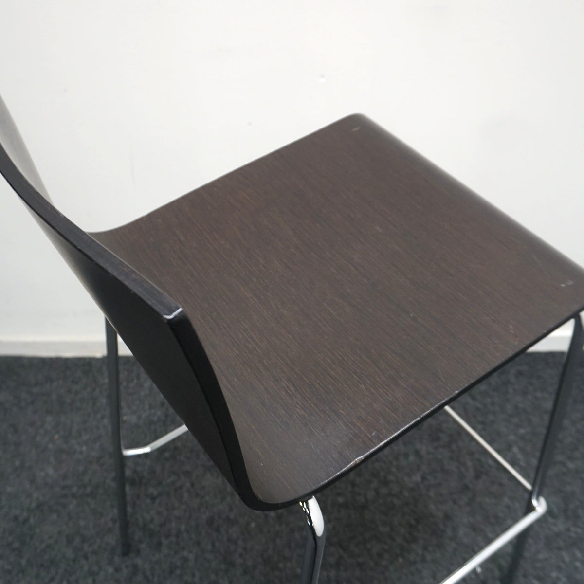 Pedrali Kuadra 1116 Design Barkruk | Hout | Zithoogte 77 cm