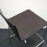 Pedrali Kuadra 1116 Design Barkruk | Hout | Zithoogte 77 cm
