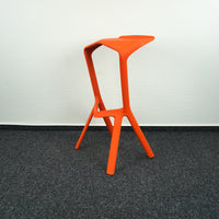 Plank Miura Design Barkruk | Oranje | Zithoogte 78 cm