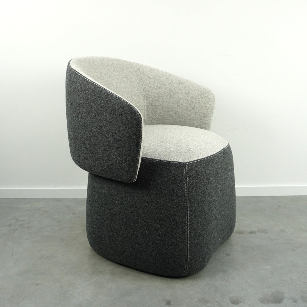 Haworth Openest Chick Poef | Fauteuil | Grijs gemêleerd