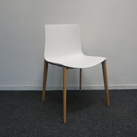 Arper Catifa 46 Design Stoel | Wit | Hout