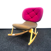 Moroso Klara Schommelstoel | Design Fauteuil | Roze / Bruin