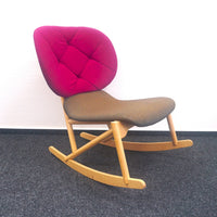 Moroso Klara Schommelstoel | Design Fauteuil | Roze / Bruin
