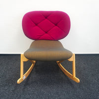 Moroso Klara Schommelstoel | Design Fauteuil | Roze / Bruin