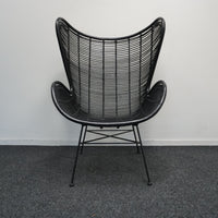 HKliving Rotan Egg chair Design Fauteuil | Zwart