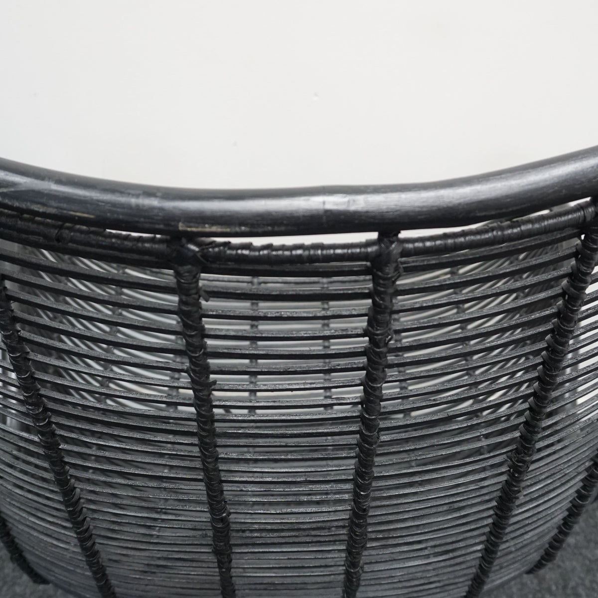 HKliving Rotan Egg chair Design Fauteuil | Zwart