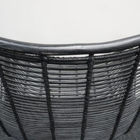 HKliving Rotan Egg chair Design Fauteuil | Zwart