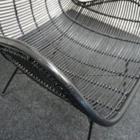 HKliving Rotan Egg chair Design Fauteuil | Zwart