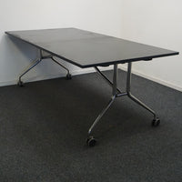 Mara Klaptafel Verrijdbaar | 200 x 100 cm | Zwart / Chroom
