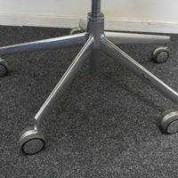 Arper Aston Design Stoel | Verrijdbaar | Zwart Leer