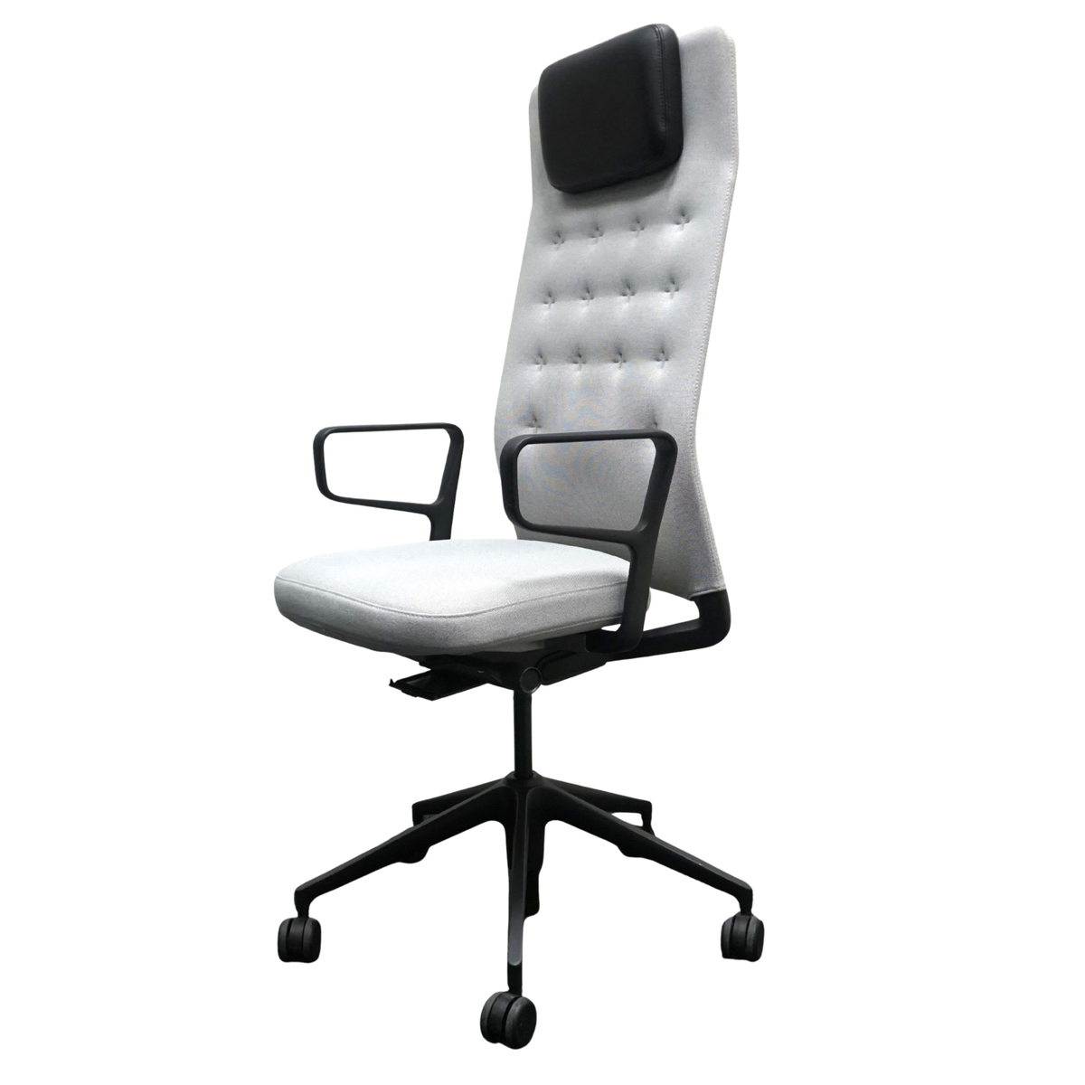 Vitra ID Trim L Bureaustoel | Lichtgrijs / Zwart