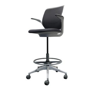 Steelcase Cobi Chair | Baliestoel | Grijs / Wit | Met Armsteunen