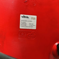 Vitra Eames Plastic Chair DSW | Eetkamerstoel | Rood | Essenhout