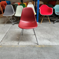 Vitra DSX Design Stoel | Donkerrood | Chroom