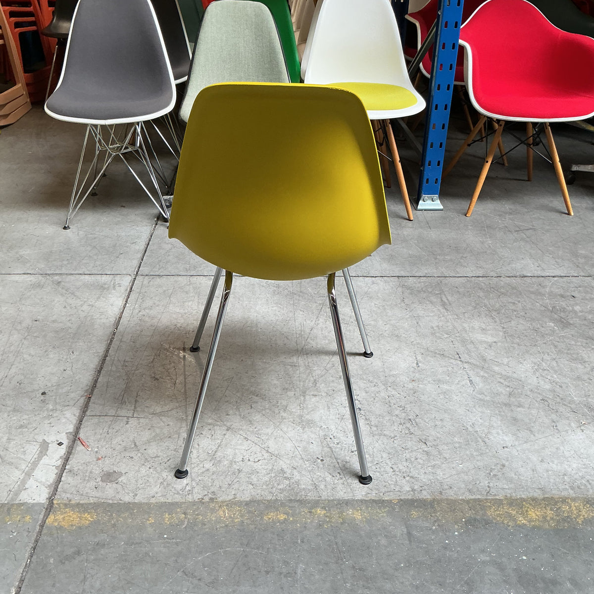 Vitra DSX Design Stoel | Mosterd Geel | Chroom