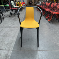 Vitra Belleville Chair Stoel | Kunststof | Gele Stof