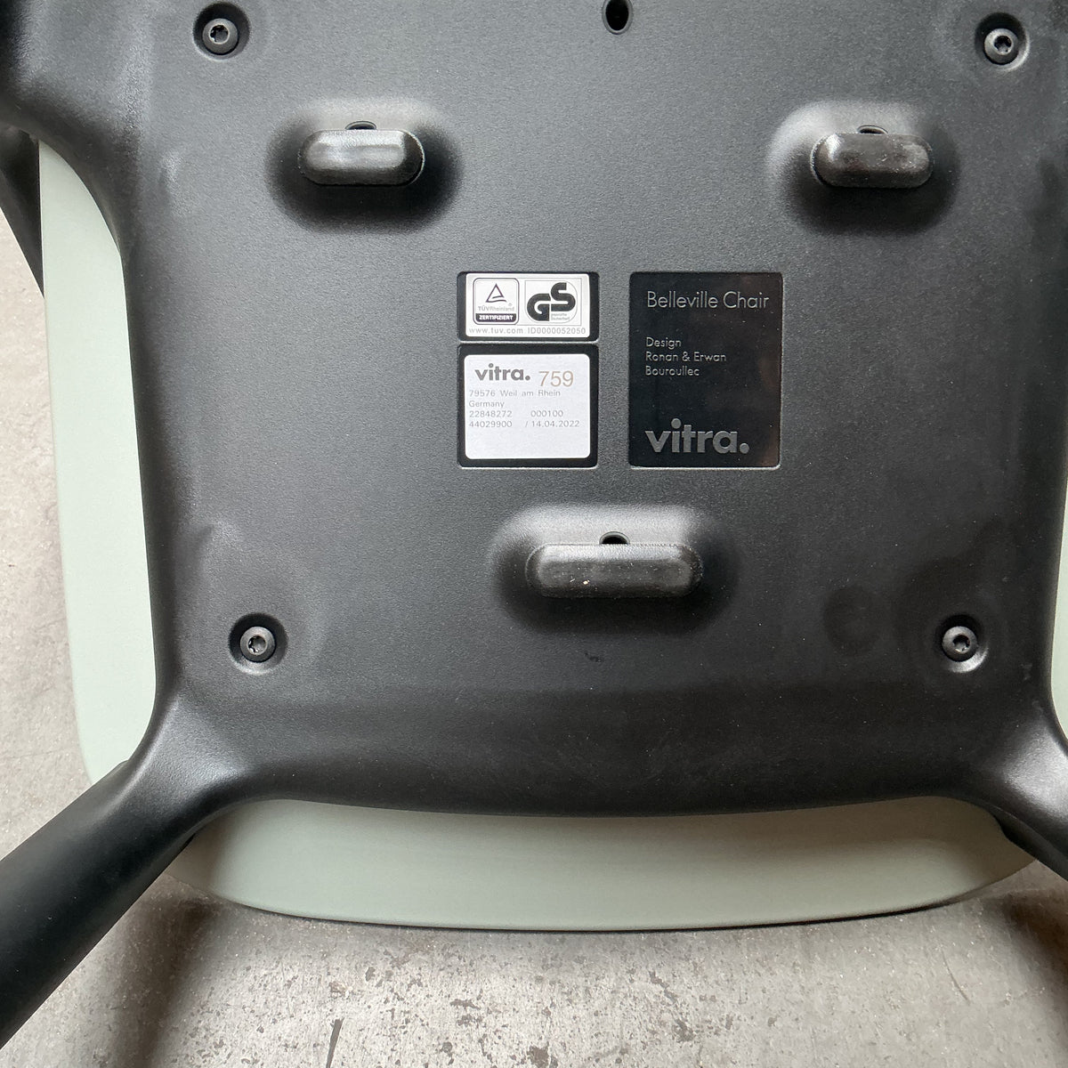 Vitra Belleville Chair Stoel | Licht Grijs | Kunststof