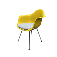 Vitra Eames DAX Design Stoel | Geel | Grijze Zitting
