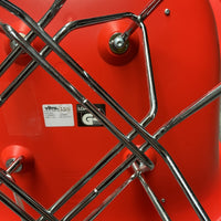 Vitra Eames Dar | Rood | Chroom | met zitkussen Grijs Gemêleerd