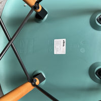Vitra Eames Plastic Chair DSW | Eetkamerstoel | Groen | Stoffen Zitting | Essenhout