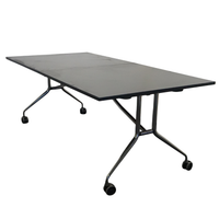Mara Klaptafel Verrijdbaar | 200 x 100 cm | Zwart / Chroom